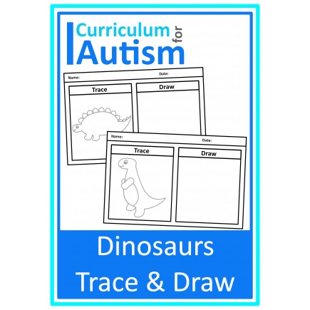 Trace & Draw Dinosaurs Worksheets